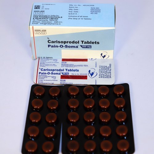 Pain-O-Soma (Carisoprodol) 500mg